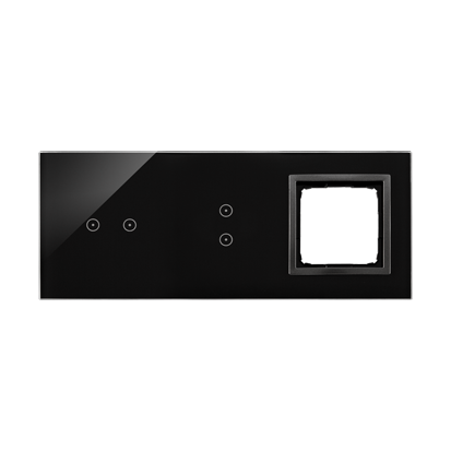 PANEL DOTYKOWY S54 TOUCH, 3 MODUŁY, 2 POLA DOTYKOWE POZIOME + 2 POLA DOTYKOWE PIONOWE + 1 OTWÓR NA OSPRZĘT S54, ZASTYGŁA LAWA - KONTAKT SIMON - DSTR3230/73
