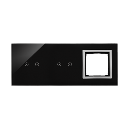 PANEL DOTYKOWY S54 TOUCH, 3 MODUŁY, 2 POLA DOTYKOWE POZIOME + 2 POLA DOTYKOWE POZIOME + 1 OTWÓR NA OSPRZĘT S54, KSIĘŻYCOWA LAWA - KONTAKT SIMON - DSTR3220/74