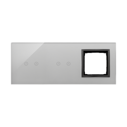 PANEL DOTYKOWY S54 TOUCH, 3 MODUŁY, 2 POLA DOTYKOWE POZIOME + 2 POLA DOTYKOWE POZIOME + 1 OTWÓR NA OSPRZĘT S54, BURZOWA CHMURA - KONTAKT SIMON - DSTR3220/72
