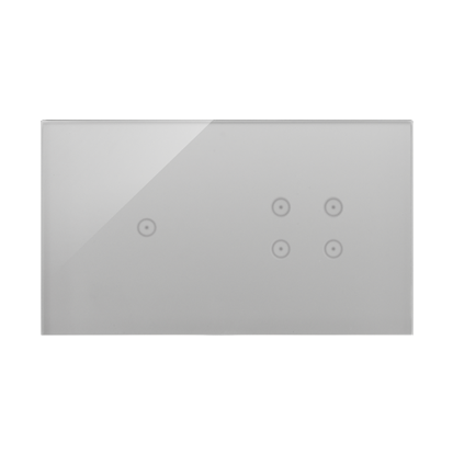 PANEL DOTYKOWY S54 TOUCH, 2 MODUŁY, 1 POLE DOTYKOWE + 4 POLA DOTYKOWE, SREBRNA MGŁA - KONTAKT SIMON - DSTR214/71