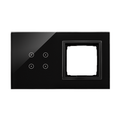 PANEL DOTYKOWY S54 TOUCH, 2 MODUŁY, 4 POLA DOTYKOWE + 1 OTWÓR NA OSPRZĘT S54, WULKANICZNA LAWA - KONTAKT SIMON - DSTR240/75
