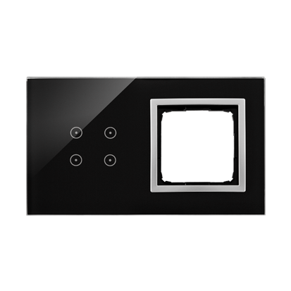 PANEL DOTYKOWY S54 TOUCH, 2 MODUŁY, 4 POLA DOTYKOWE + 1 OTWÓR NA OSPRZĘT S54, KSIĘŻYCOWA LAWA - KONTAKT SIMON - DSTR240/74