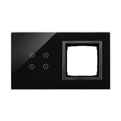 PANEL DOTYKOWY S54 TOUCH, 2 MODUŁY, 4 POLA DOTYKOWE + 1 OTWÓR NA OSPRZĘT S54, ZASTYGŁA LAWA - KONTAKT SIMON - DSTR240/73