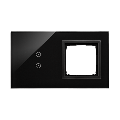 PANEL DOTYKOWY S54 TOUCH, 2 MODUŁY, 2 POLA DOTYKOWE PIONOWE + 1 OTWÓR NA OSPRZĘT S54, WULKANICZNA LAWA - KONTAKT SIMON - DSTR230/75