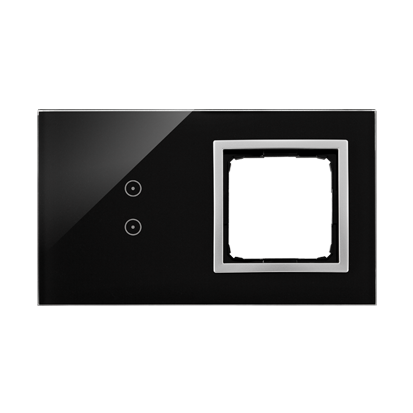 PANEL DOTYKOWY S54 TOUCH, 2 MODUŁY, 2 POLA DOTYKOWE PIONOWE + 1 OTWÓR NA OSPRZĘT S54, KSIĘŻYCOWA LAWA - KONTAKT SIMON - DSTR230/74