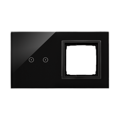PANEL DOTYKOWY S54 TOUCH, 2 MODUŁY, 2 POLA DOTYKOWE POZIOME + 1 OTWÓR NA OSPRZĘT S54, WULKANICZNA LAWA - KONTAKT SIMON - DSTR220/75
