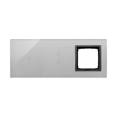 PANEL DOTYKOWY S54 TOUCH, 3 MODUŁY, 1 POLE DOTYKOWE + 2 POLA DOTYKOWE PIONOWE + 1 OTWÓR NA OSPRZĘT S54, BURZOWA CHMURA - KONTAKT SIMON - DSTR3130/72