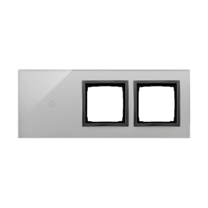 PANEL DOTYKOWY S54 TOUCH, 3 MODUŁY, 1 POLE DOTYKOWE + 2 OTWORY NA OSPRZĘTY S54, BURZOWA CHMURA - KONTAKT SIMON - DSTR3100/72