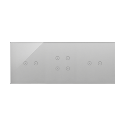 PANEL DOTYKOWY S54 TOUCH, 3 MODUŁY, 2 POLA DOTYKOWE POZIOME + 4 POLA DOTYKOWE + 2 POLA DOTYKOWE POZIOME, SREBRNA MGŁA - KONTAKT SIMON - DSTR3242/71