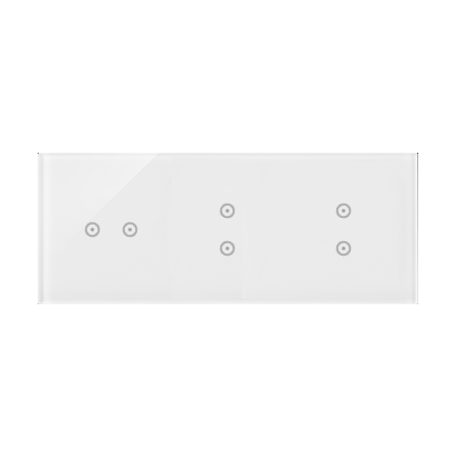 PANEL DOTYKOWY S54 TOUCH, 3 MODUŁY, 2 POLA DOTYKOWE POZIOME + 2 POLA DOTYKOWE PIONOWE + 2 POLA DOTYKOWE PIONOWE, BIAŁA PERŁA - KONTAKT SIMON - DSTR3233/70