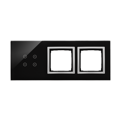 PANEL DOTYKOWY S54 TOUCH, 3 MODUŁY, 4 POLA DOTYKOWE + 2 OTWORY NA OSPRZĘTY S54, KSIĘŻYCOWA LAWA - KONTAKT SIMON - DSTR3400/74