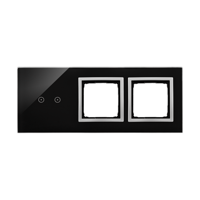 PANEL DOTYKOWY S54 TOUCH, 3 MODUŁY, 2 POLA DOTYKOWE POZIOME + 2 OTWORY NA OSPRZĘTY S54, KSIĘŻYCOWA LAWA - KONTAKT SIMON - DSTR3200/74
