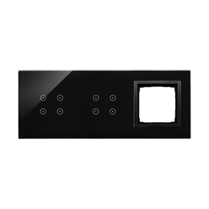 PANEL DOTYKOWY S54 TOUCH, 3 MODUŁY, 4 POLA DOTYKOWE + 4 POLA DOTYKOWE + 1 OTWÓR NA OSPRZĘT S54, WULKANICZNA LAWA - KONTAKT SIMON - DSTR3440/75