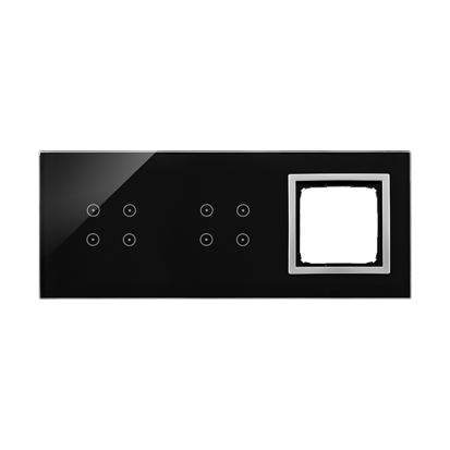 PANEL DOTYKOWY S54 TOUCH, 3 MODUŁY, 4 POLA DOTYKOWE + 4 POLA DOTYKOWE + 1 OTWÓR NA OSPRZĘT S54, KSIĘŻYCOWA LAWA - KONTAKT SIMON - DSTR3440/74