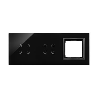 PANEL DOTYKOWY S54 TOUCH, 3 MODUŁY, 4 POLA DOTYKOWE + 4 POLA DOTYKOWE + 1 OTWÓR NA OSPRZĘT S54, ZASTYGŁA LAWA - KONTAKT SIMON - DSTR3440/73