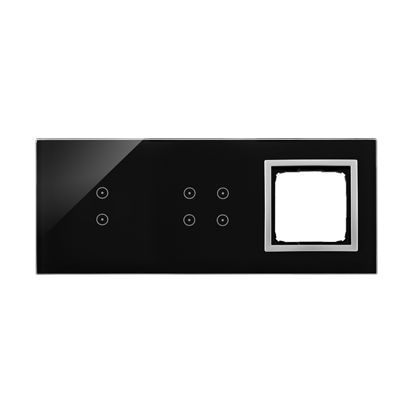 PANEL DOTYKOWY S54 TOUCH, 3 MODUŁY, 2 POLA DOTYKOWE PIONOWE + 4 POLA DOTYKOWE + 1 OTWÓR NA OSPRZĘT S54, KSIĘŻYCOWA LAWA - KONTAKT SIMON - DSTR3340/74
