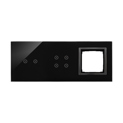 PANEL DOTYKOWY S54 TOUCH, 3 MODUŁY, 2 POLA DOTYKOWE POZIOME + 4 POLA DOTYKOWE + 1 OTWÓR NA OSPRZĘT S54, ZASTYGŁA LAWA - KONTAKT SIMON - DSTR3240/73