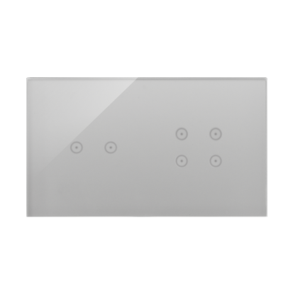 PANEL DOTYKOWY S54 TOUCH, 2 MODUŁY, 2 POLA DOTYKOWE POZIOME + 4 POLA DOTYKOWE, SREBRNA MGŁA - KONTAKT SIMON - DSTR224/71