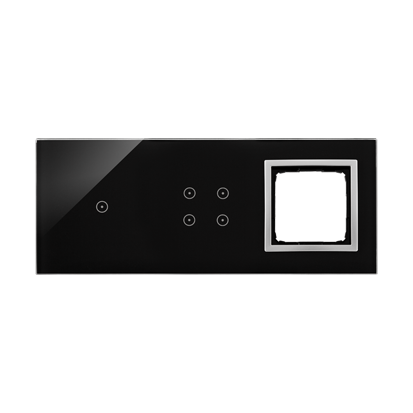 PANEL DOTYKOWY S54 TOUCH, 3 MODUŁY, 1 POLE DOTYKOWE + 4 POLA DOTYKOWE + 1 OTWÓR NA OSPRZĘT S54, KSIĘŻYCOWA LAWA - KONTAKT SIMON - DSTR3140/74