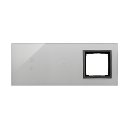 PANEL DOTYKOWY S54 TOUCH, 3 MODUŁY, 2 POLA DOTYKOWE PIONOWE + 1 POLA DOTYKOWE + 1 OTWÓR NA OSPRZĘT S54, BURZOWA CHMURA - KONTAKT SIMON - DSTR3310/72