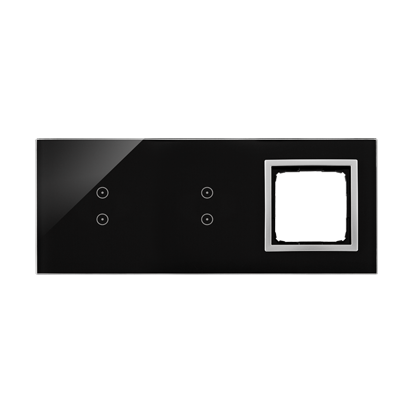 PANEL DOTYKOWY S54 TOUCH, 3 MODUŁY, 2 POLA DOTYKOWE PIONOWE + 2 POLA DOTYKOWE PIONOWE + 1 OTWÓR NA OSPRZĘT S54, KSIĘŻYCOWA LAWA - KONTAKT SIMON - DSTR3330/74