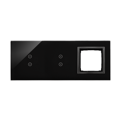 PANEL DOTYKOWY S54 TOUCH, 3 MODUŁY, 2 POLA DOTYKOWE PIONOWE + 2 POLA DOTYKOWE PIONOWE + 1 OTWÓR NA OSPRZĘT S54, ZASTYGŁA LAWA - KONTAKT SIMON - DSTR3330/73