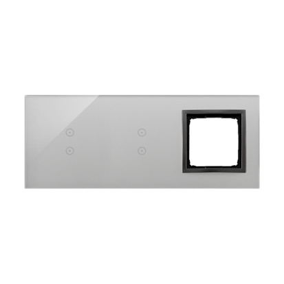 PANEL DOTYKOWY S54 TOUCH, 3 MODUŁY, 2 POLA DOTYKOWE PIONOWE + 2 POLA DOTYKOWE PIONOWE + 1 OTWÓR NA OSPRZĘT S54, BURZOWA CHMURA - KONTAKT SIMON - DSTR3330/72