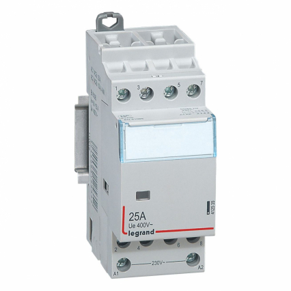 STYCZNIK MODUŁOWY 25A AC1 4 BIEGUNY 4NO STEROWANIE 230V AC SM425 - LEGRAND - 412535