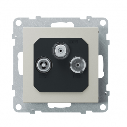 GNIAZDO TV-R-SAT - KOŃCOWE - FM + DAB - 1.5 DB ALUMINIUM SUNO - LEGRAND - 721367