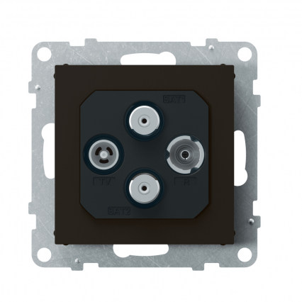 GNIAZDO TV-R-2XSAT - KOŃCOWE - 1.5 DB CZARNY  SUNO - LEGRAND - 721470