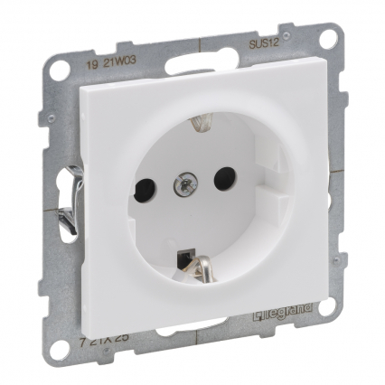 GNIZADO SCHUKO 2P+Z - 16 A - 250 V~ - ZACISKI ŚRUBOWE  BIAŁY SUNO - LEGRAND - 721125