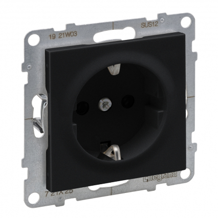 GNIZADO SCHUKO 2P+Z - 16 A - 250 V~ - ZACISKI ŚRUBOWE  CZARNY  SUNO - LEGRAND - 721425