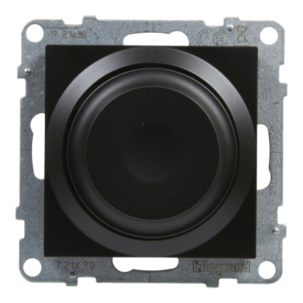 ŚCIEMNIACZ OBROTOWY 240 V~ - 50 HZ - 5 - 75 W ( 10 LAMP MAKS.) DLA LAMP LED Z OPCJĄ ŚCIEMNIANIA - BEZ ZACISKU NEUTRALNEGO  CZARNY  SUNO - LEGRAND - 721479