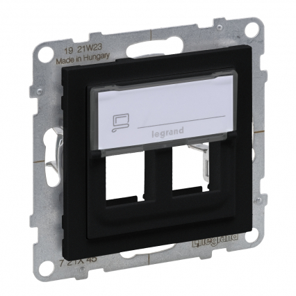 ADAPTER KEYSTONE PODWÓJNY CZARNY SUNO - LEGRAND - 721445
