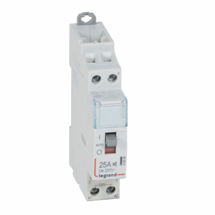 STYCZNIK MODUŁOWY 25A AC1 2 BIEGUNY 2NO STEROWANIE 230V AC CICHY SM425S - LEGRAND - 412558
