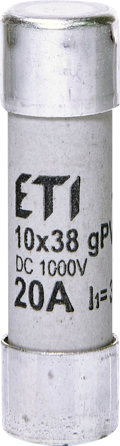 WKŁADKA TOPIKOWA CYLINDRYCZNA PV CH10X38 GPV 20A/1000V DC - ETI - 002625085