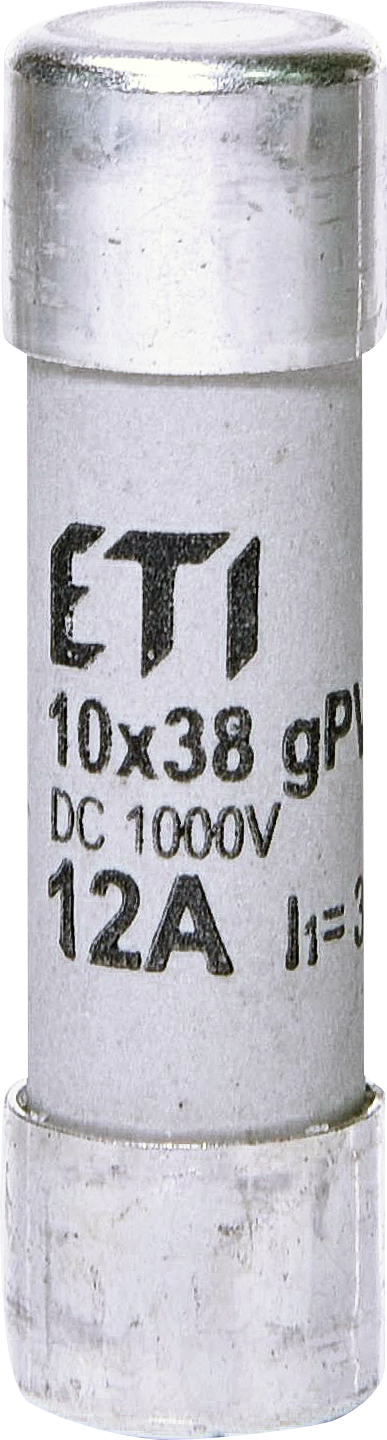 WKŁADKA TOPIKOWA CYLINDRYCZNA PV CH10X38 GPV 12A/1000V DC - ETI - 002625077