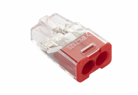SZYBKOZŁĄCZKA PC212S MINI SAMOZACISKOWA BEZGWINTOWA DO DRUTÓW 0.2 - 2.5 mm2 2TORY TRANSPARENTNY OPAKOWANIE 100 SZT. - SIMET - 89240000