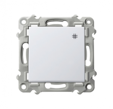 ŁĄCZNIK KRZYŻOWY 10AX 250V ZACISKI AUTOMATYCZNE BIAŁY SZAFIR - OSPEL - ŁP-4Z/m/00