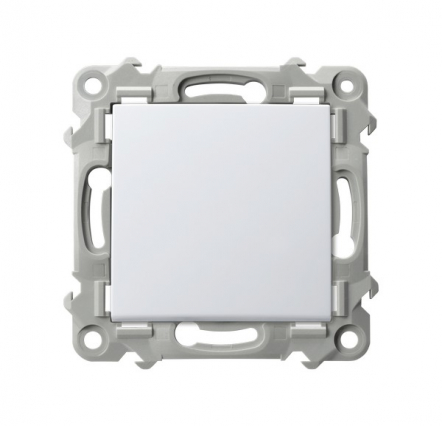 ŁĄCZNIK POJEDYNCZY 10AX 250V ZACISKI AUTOMATYCZNE BIAŁY SZAFIR - OSPEL - ŁP-1Z/m/00