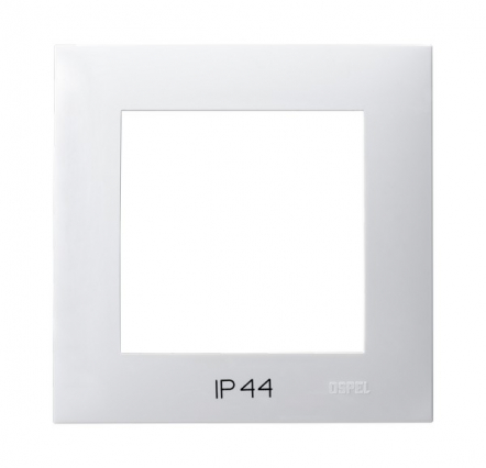 RAMKA POJEDYNCZA IP44 BIAŁY SZAFIR - OSPEL - RH-1Z/00