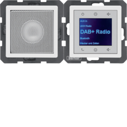 Q.x Radio Touch DAB+ z głośnikiem biały aksamit - HAGER - 29806089