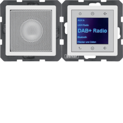Q.x Radio Touch DAB+, Bluetooth z głośnikiem biały aksamit - HAGER - 30806089
