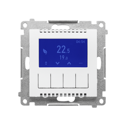Termostat programowalny z wyświetlaczem (moduł); Biały mat Simon 55 - KONTAKT SIMON - TETD1A.01/111