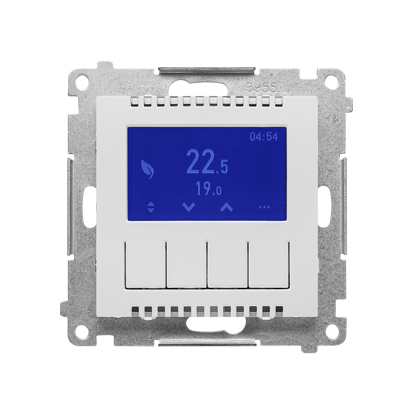 Termostat programowalny z wyświetlaczem (moduł); Jasnoszary mat Simon 55 - KONTAKT SIMON - TETD1A.01/114