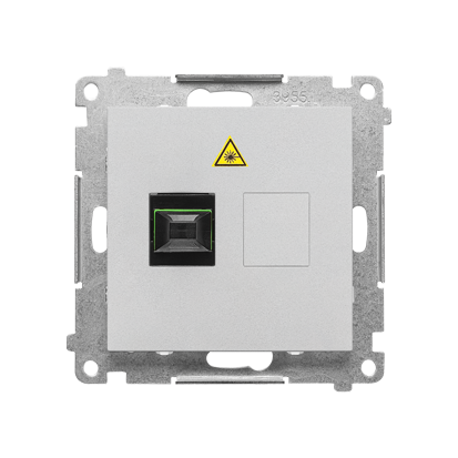 Gniazdo światłowodowe / optyczne pojedyncze SC/APC (moduł); Aluminium mat Simon 55 - KONTAKT SIMON - TGS1.01/143