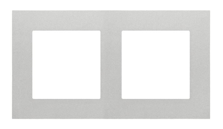 Ramka 2-krotna LINE; Aluminium mat Simon 55 - KONTAKT SIMON - TR2/143