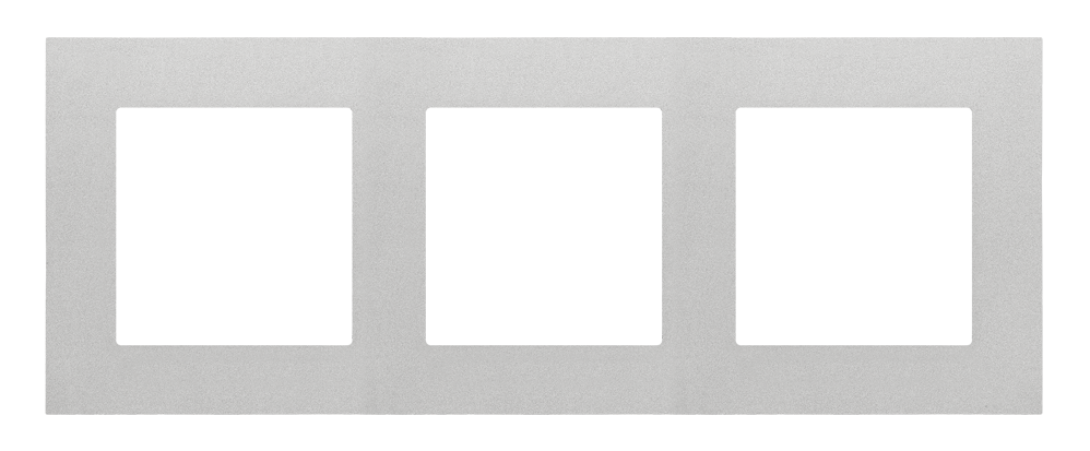 Ramka 3-krotna LINE; Aluminium mat Simon 55 - KONTAKT SIMON - TR3/143