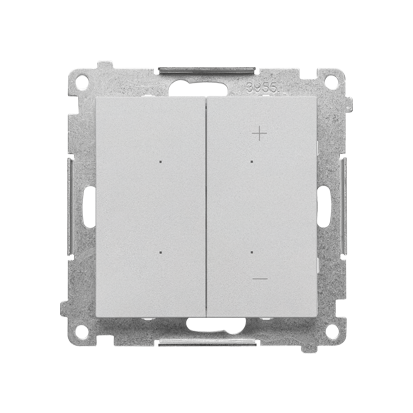 Ściemniacz do LED ściemnialnych, klawiszowy (moduł); Aluminium mat Simon 55 - KONTAKT SIMON - TESL1.01/143