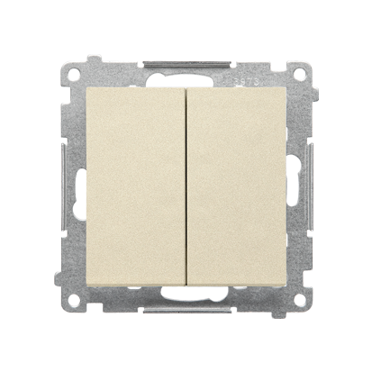 Łącznik świecznikowy (moduł) 10 AX, 250 V~, szybkozłącza; Szampański mat Simon 55 - KONTAKT SIMON - TW5.01/144